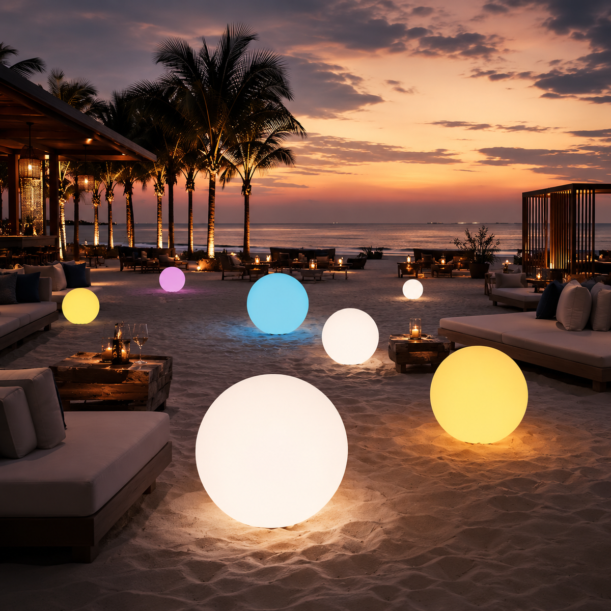 Boule Lumineuse LED Extérieure Étanche – Éclairage Décoratif Solaire pour Jardin et Terrasse