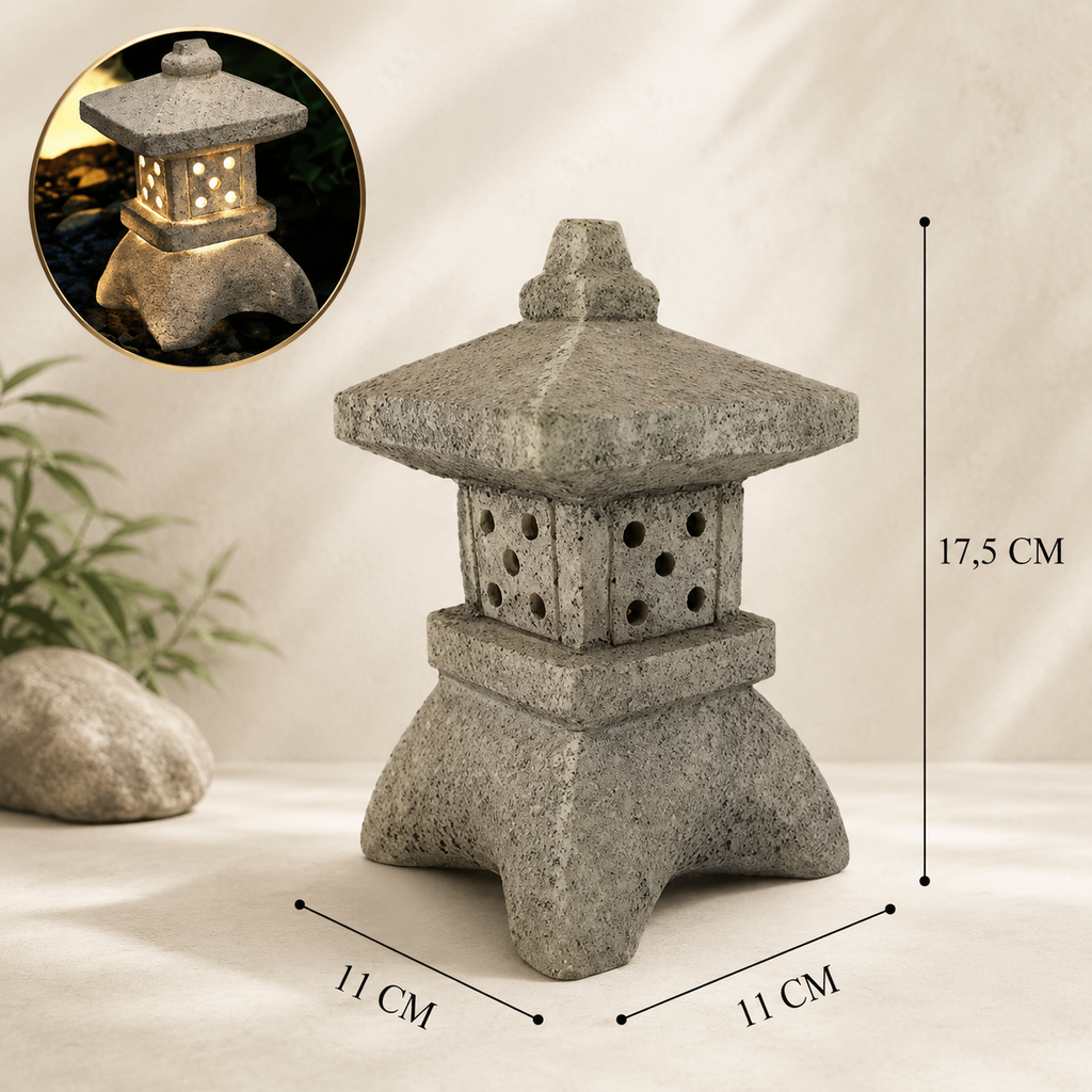 Lanterne de Jardin Solaire Kyoto – Éclairage LED Décoratif Style Japonais