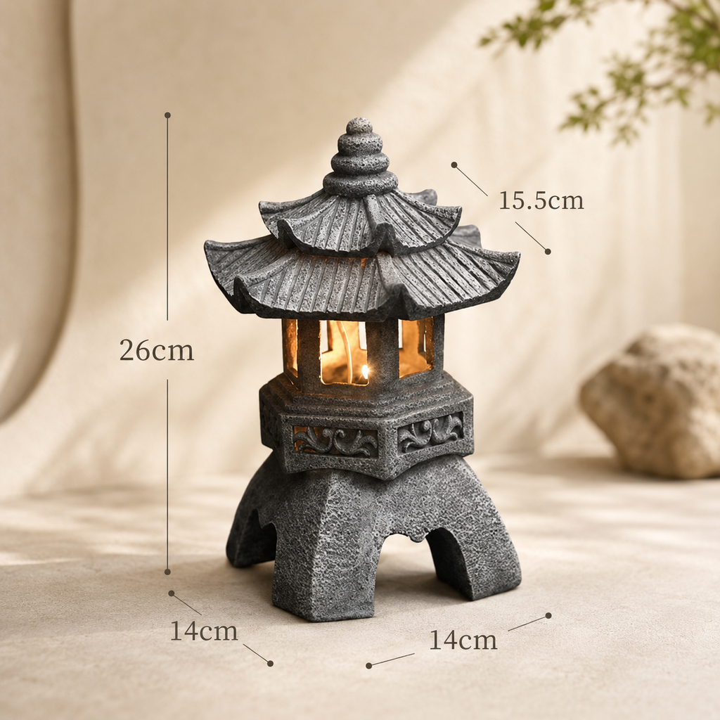 Lanterne de Jardin Solaire Kyoto – Éclairage LED Décoratif Style Japonais