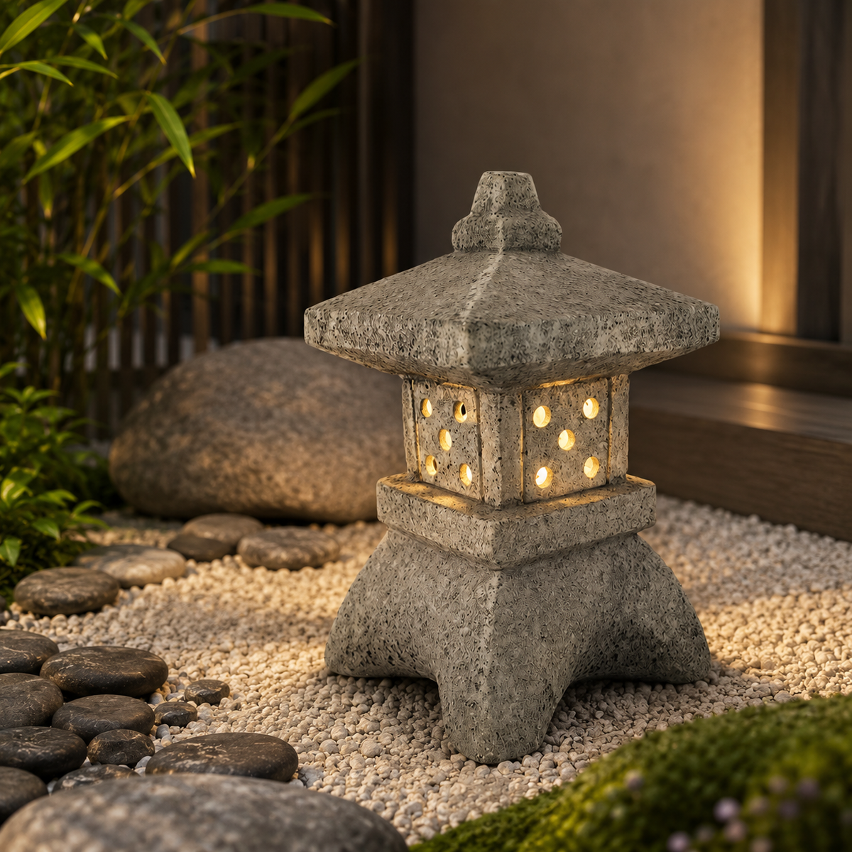 Lanterne de Jardin Solaire Kyoto – Éclairage LED Décoratif Style Japonais