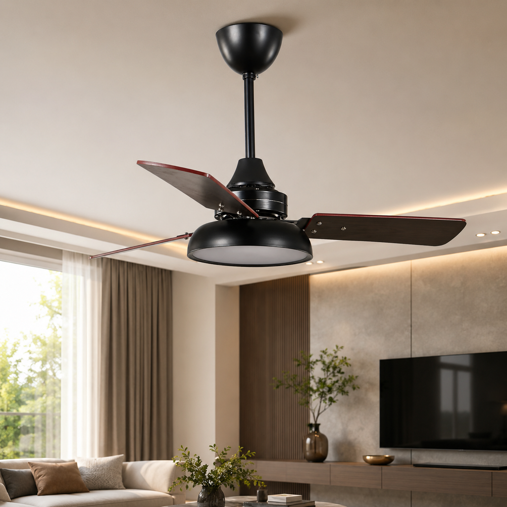 Ventilateur de Plafond avec Lampe Moderne – Luminaire Nordique Design pour Salon et Chambre