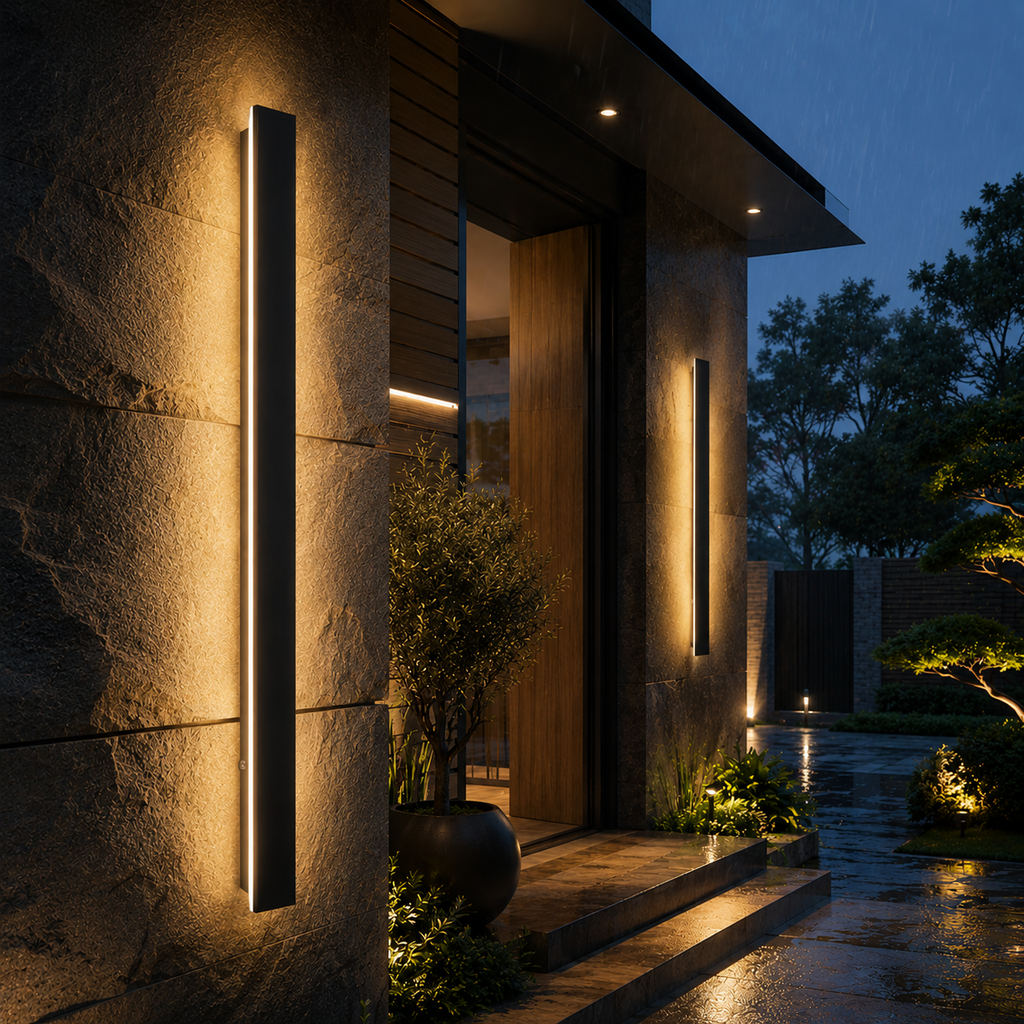Applique Murale LED Extérieure Design IP65 – Lumière Verticale pour Façade et Terrasse