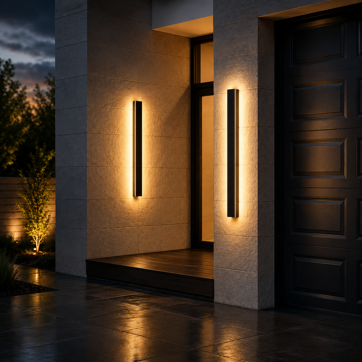 Applique Murale LED Extérieure Design IP65 – Lumière Verticale pour Façade et Terrasse