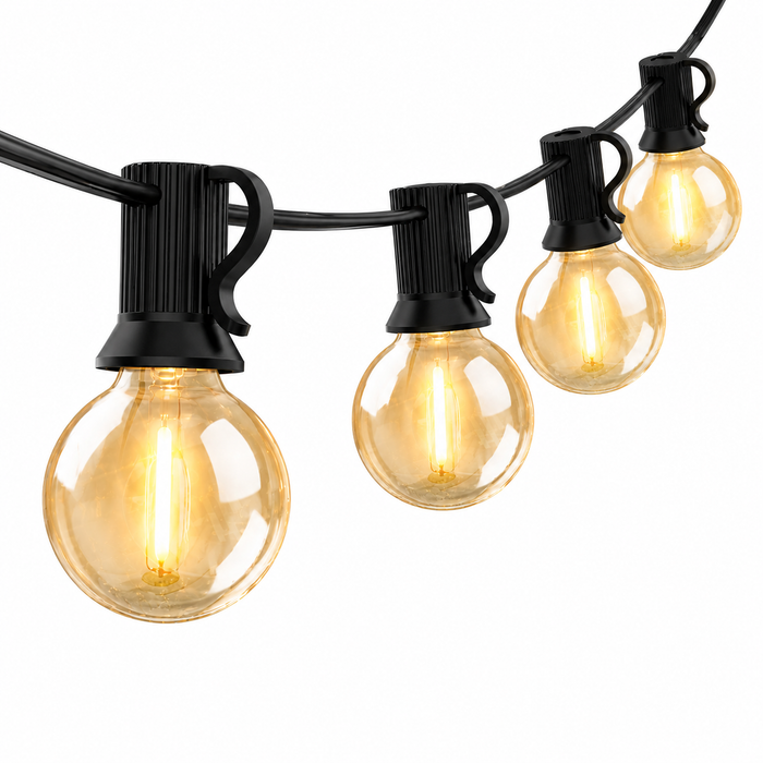 Guirlande LED Solaire G40 Extérieure – Lumière Guinguette Étanche pour Terrasse