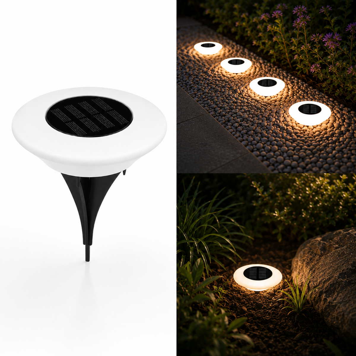 Lampe Solaire LED Extérieure Étanche pour Jardin