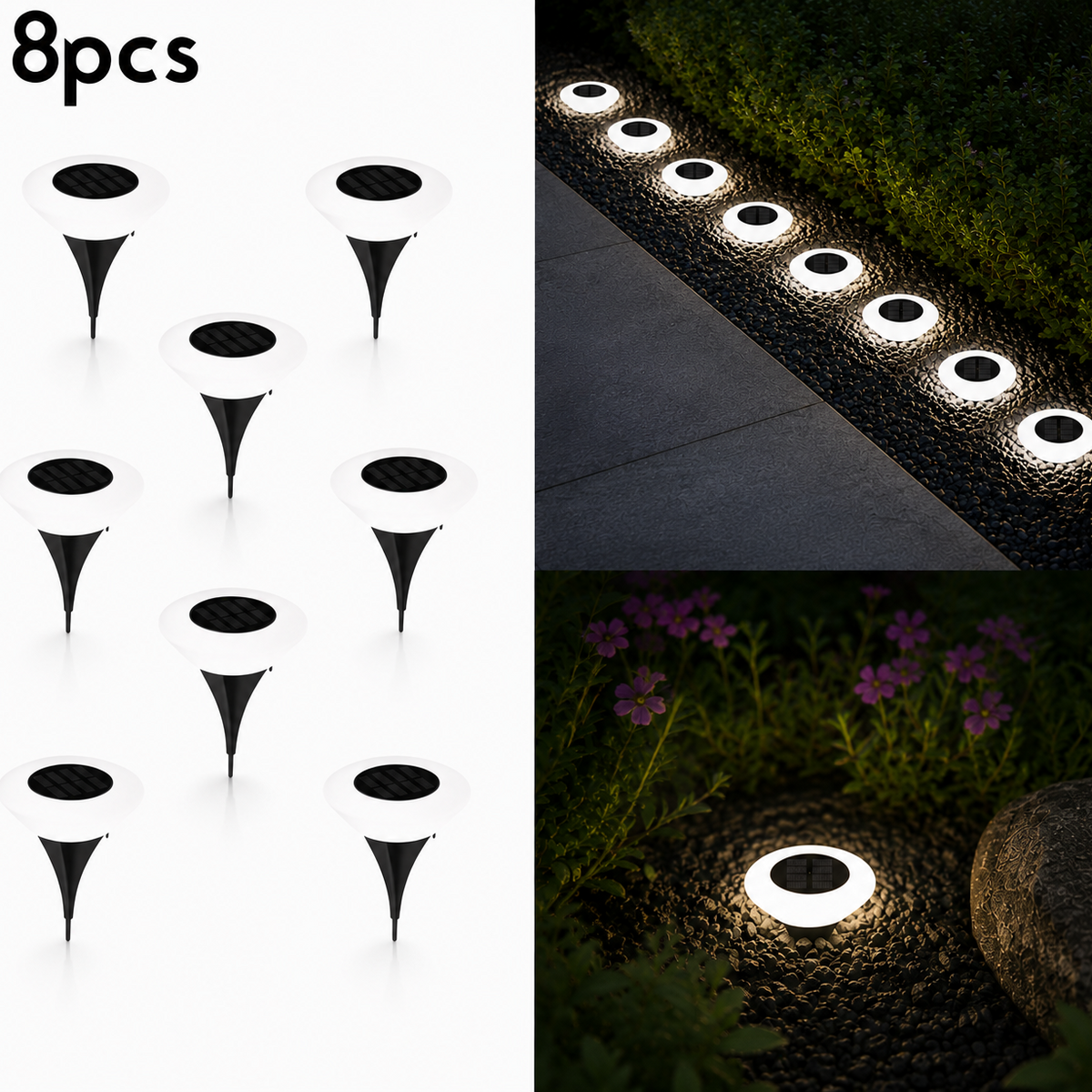 Lampe Solaire LED Extérieure Étanche pour Jardin