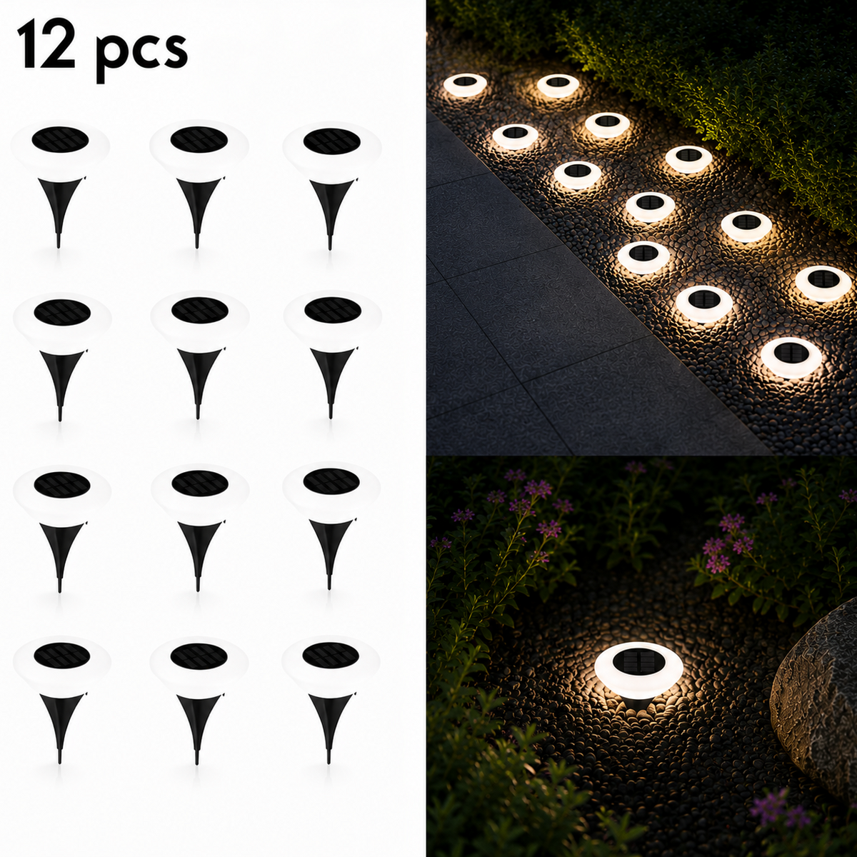 Lampe Solaire LED Extérieure Étanche pour Jardin