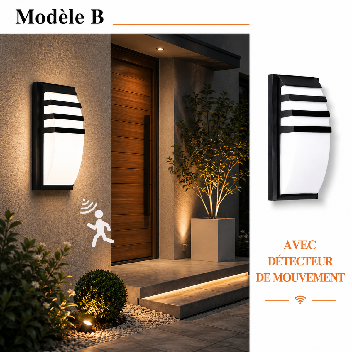 Applique Murale LED Extérieure avec Détecteur