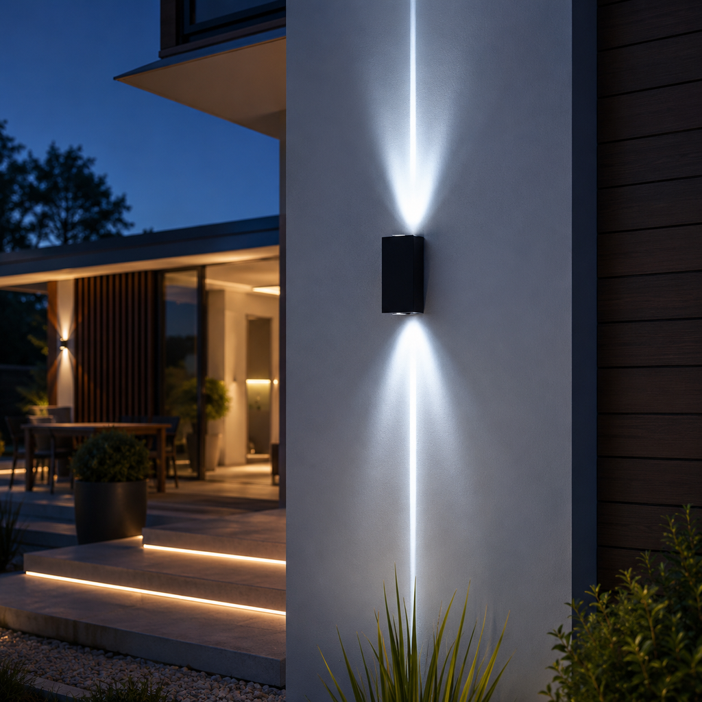 Applique Murale Extérieure DualBeam – Luminaire LED Up & Down IP65 pour Façade et Terrasse