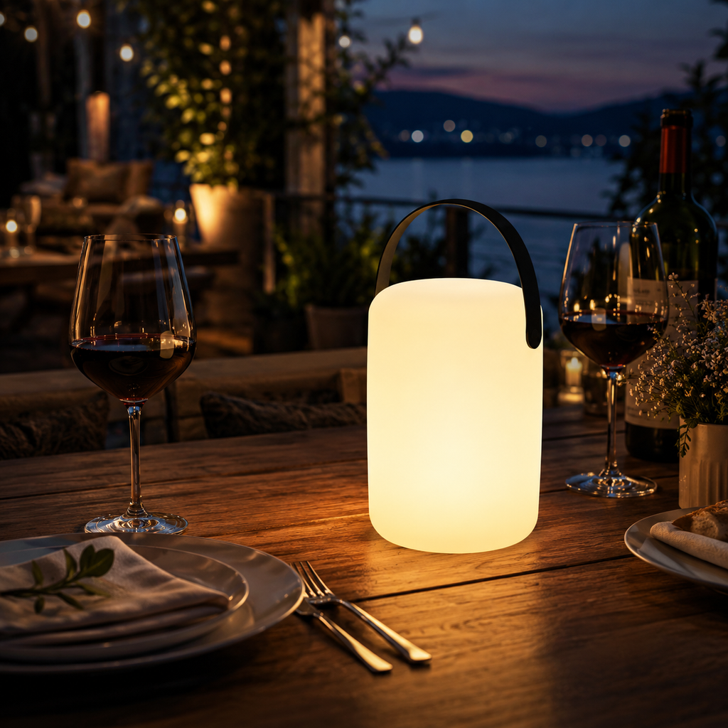 Lampe de Table Extérieure Glow – Éclairage LED Portable Rechargeable pour Terrasse et Jardin
