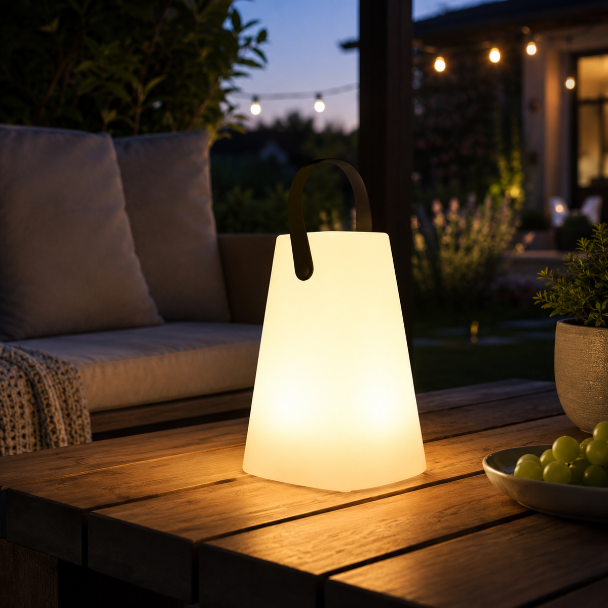 Lampe de Table Extérieure Glow – Éclairage LED Portable Rechargeable pour Terrasse et Jardin