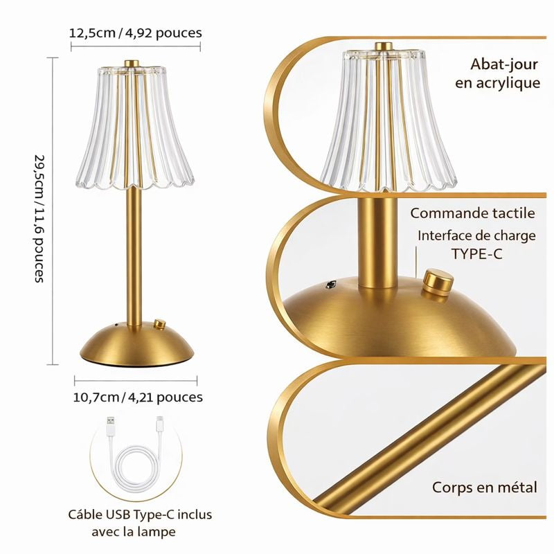 Lampe Crystal Bell