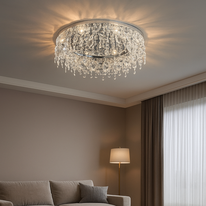 Plafonnier Sculptural Cristal – Métal Design