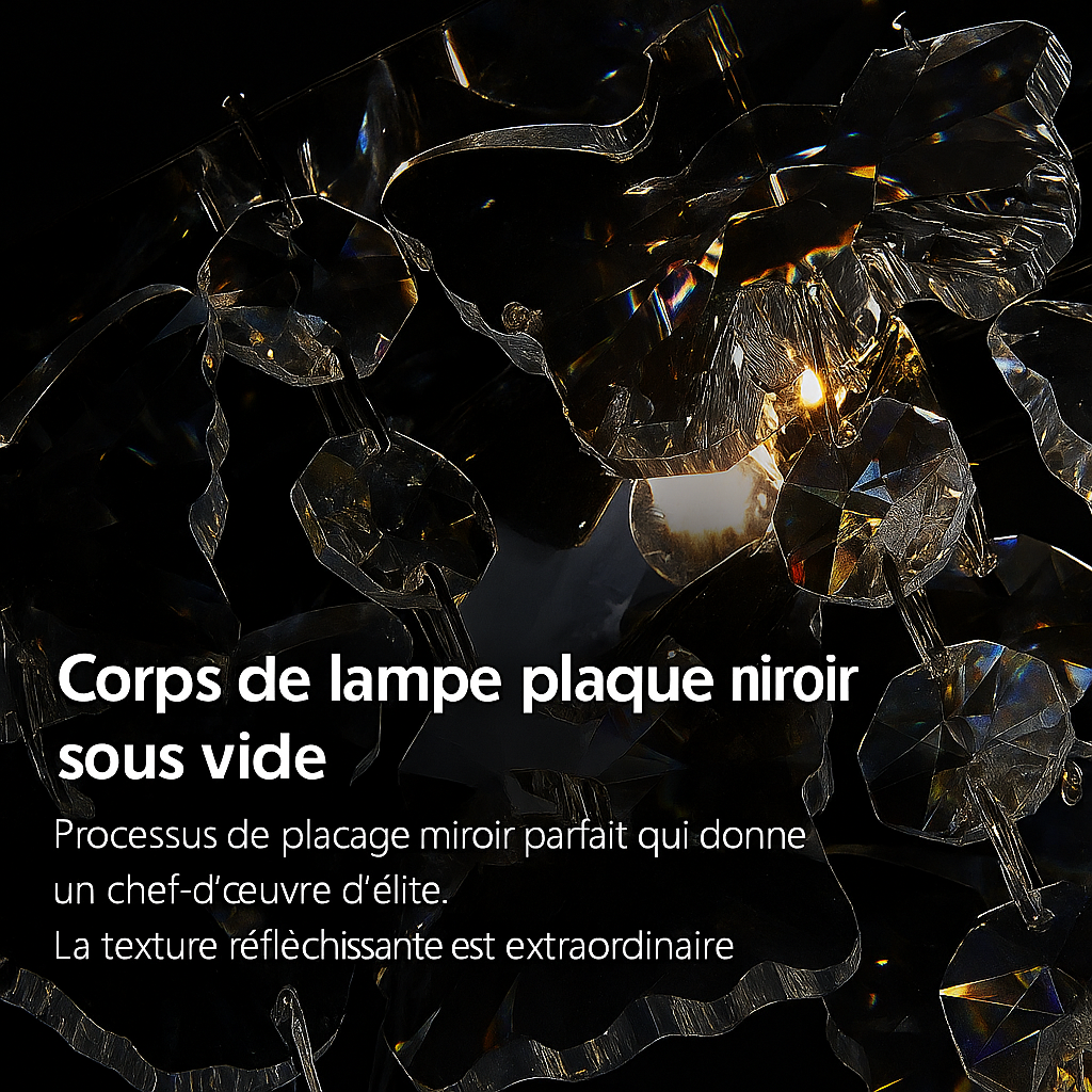 Plafonnier Sculptural Cristal – Métal Design