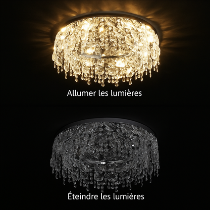 Plafonnier Sculptural Cristal – Métal Design