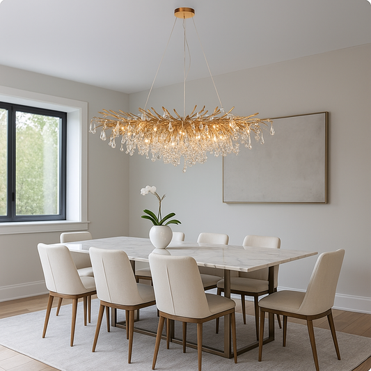 Suspension LED Sculpturale – Forme Torche Moderne