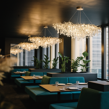 Suspension LED Sculpturale – Forme Torche Moderne