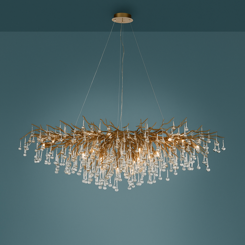 Suspension LED Sculpturale – Forme Torche Moderne