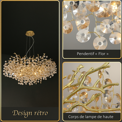 Lustre Cristal Élégance – Suspension Design Moderne