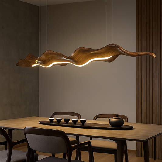 Lustre LED Ondulé – Effet Vague