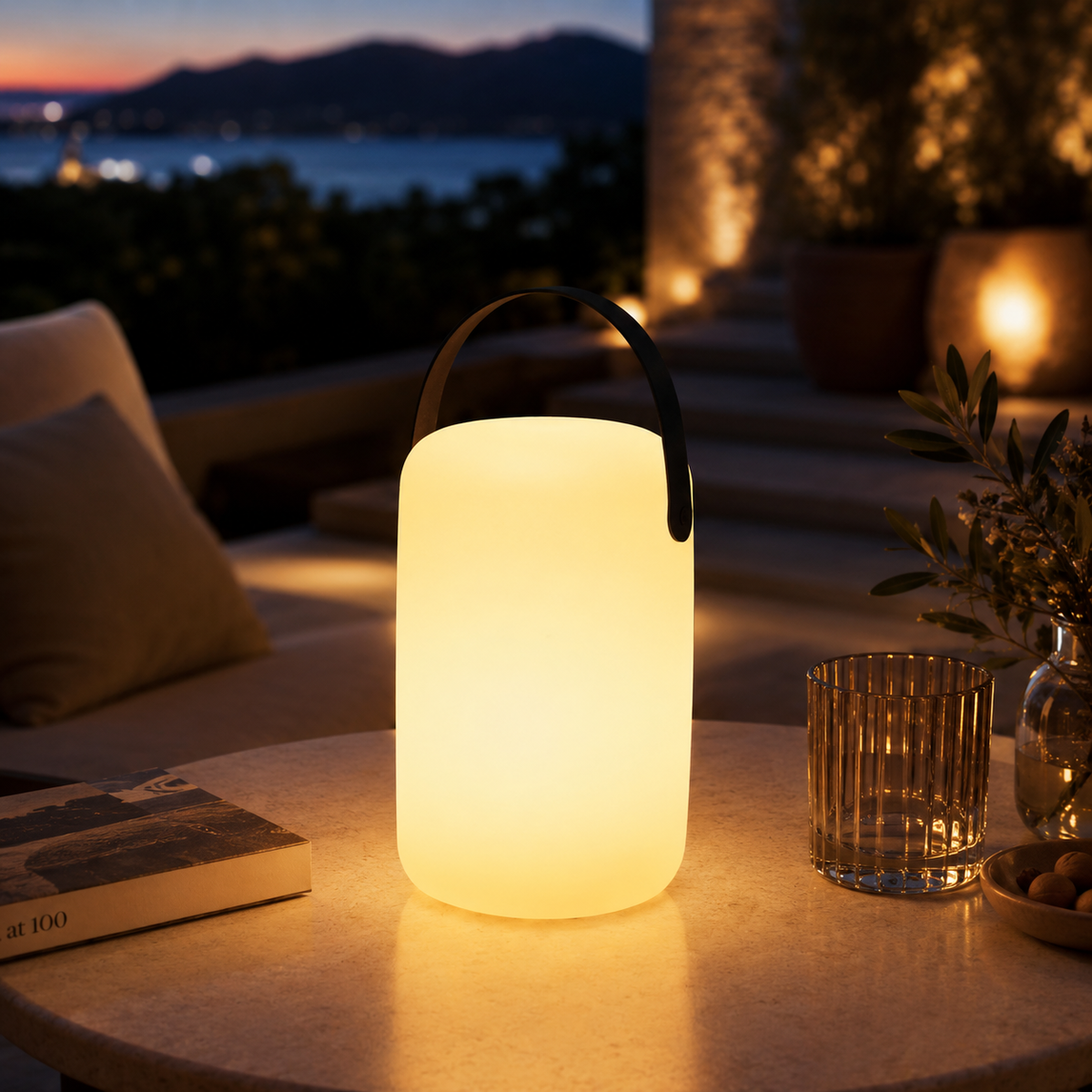 Lampe de Table Extérieure Glow – Éclairage LED Portable Rechargeable pour Terrasse et Jardin
