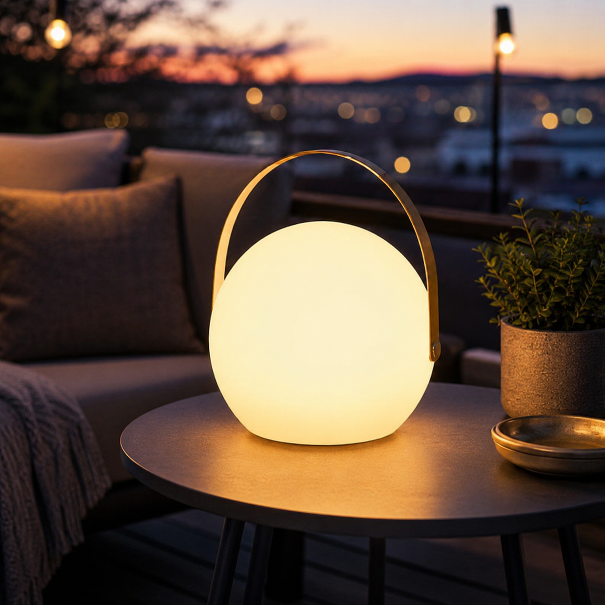 Lampe de Table Extérieure Glow – Éclairage LED Portable Rechargeable pour Terrasse et Jardin