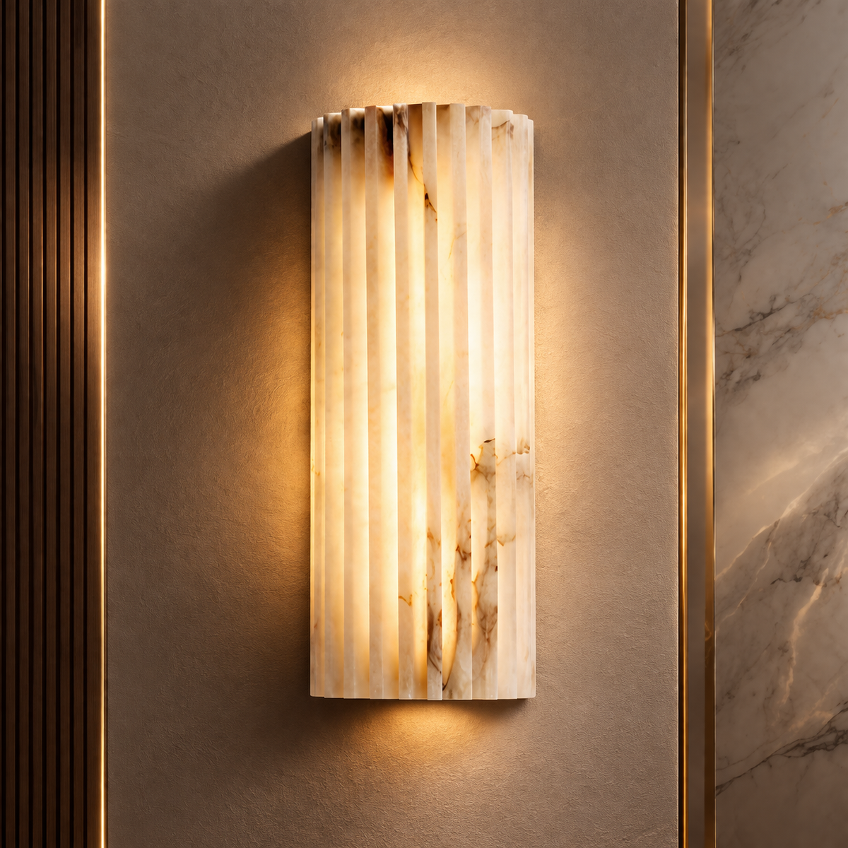 Applique Murale LED Marbre Beige