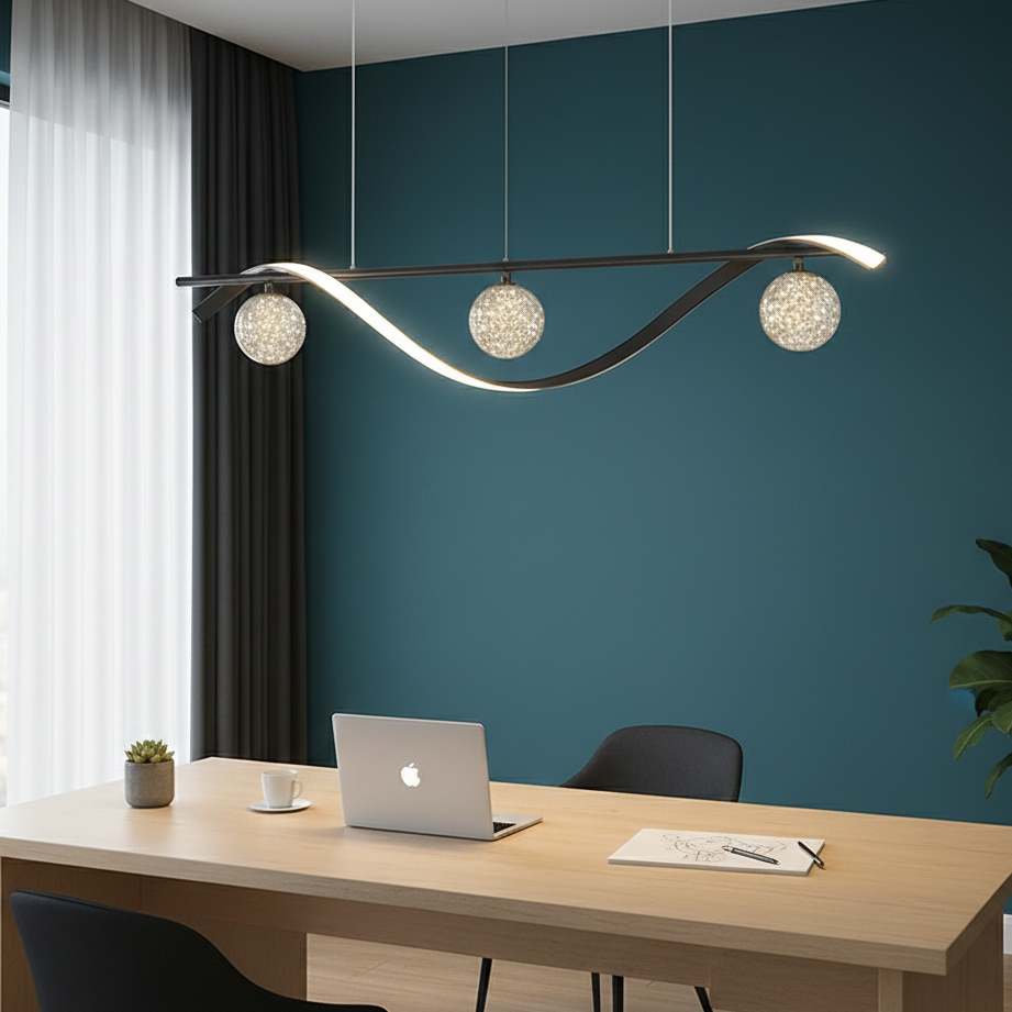 Suspension Boules de Verre LED Étoilées