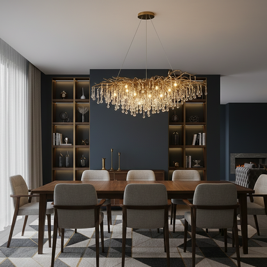 Suspension LED Sculpturale – Forme Torche Moderne