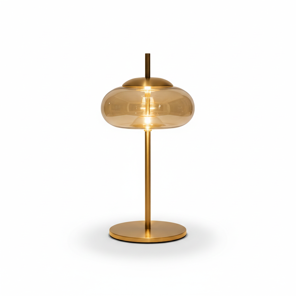 Lampadaire Verre Minimal – Design Intérieur Moderne