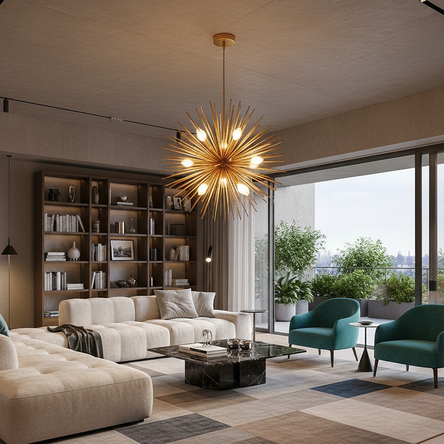 Suspension Designer « Éclat » – Boule LED