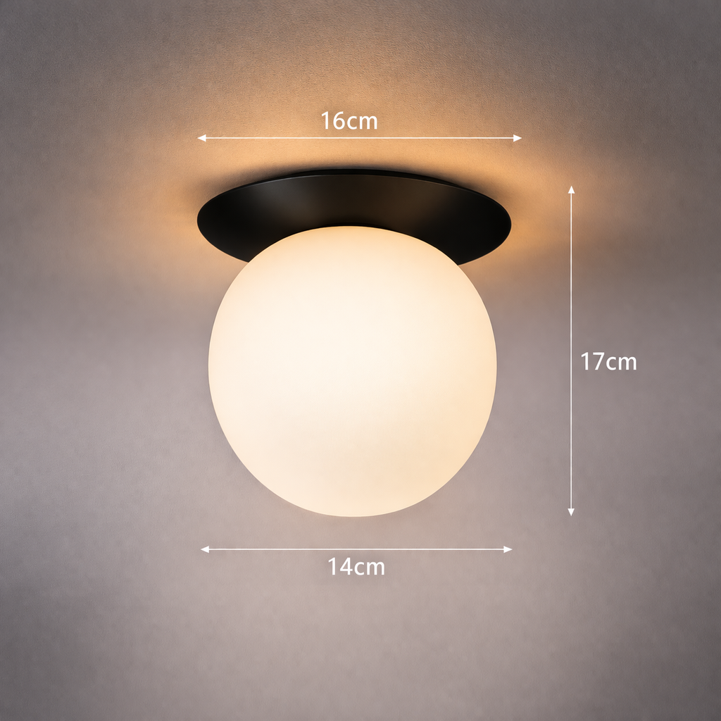 Plafonnier Rond Verre Opalin