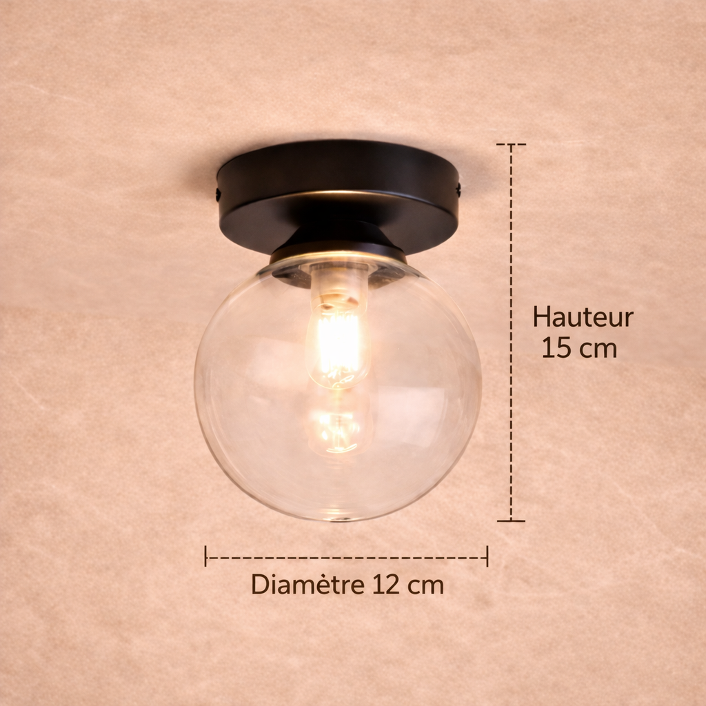 Plafonnier Rond Verre Opalin