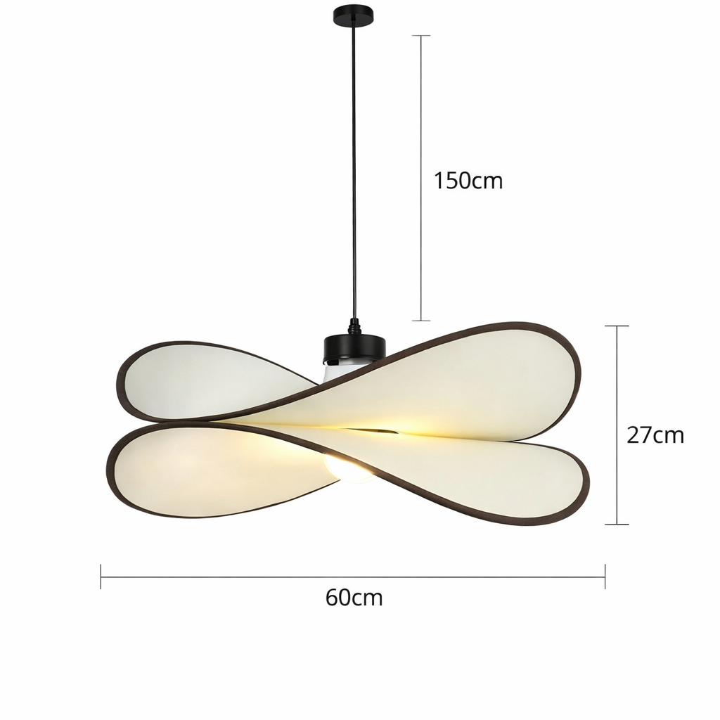 Suspension LED Ondulée Noire