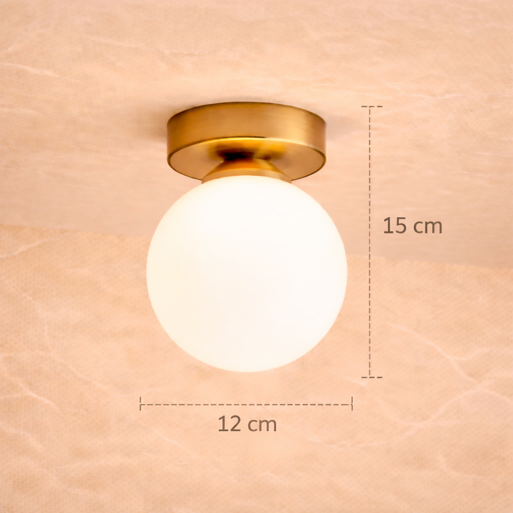 Plafonnier Rond Verre Opalin
