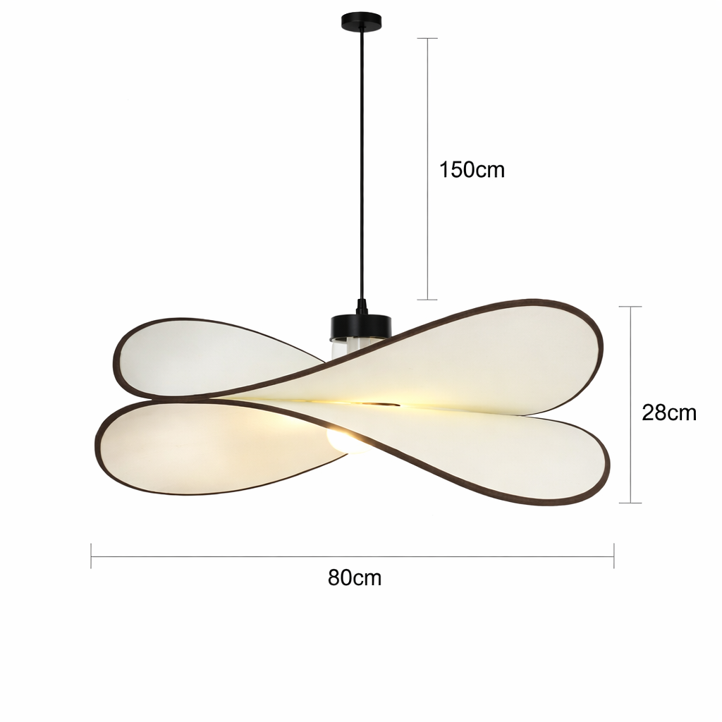 Suspension LED Ondulée Noire