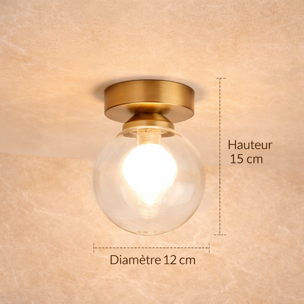 Plafonnier Rond Verre Opalin