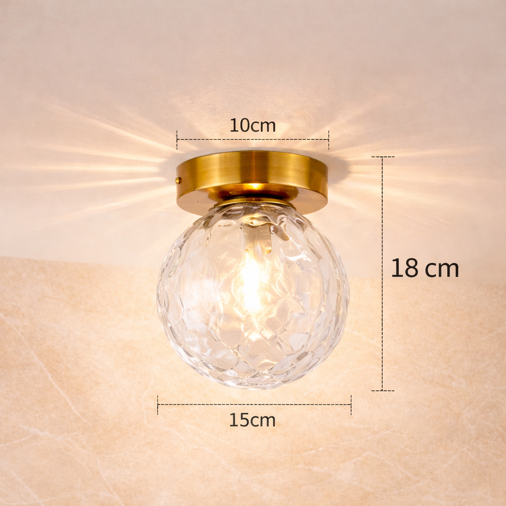 Plafonnier Rond Verre Opalin