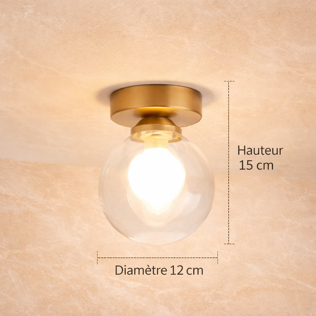 Plafonnier Rond Verre Opalin
