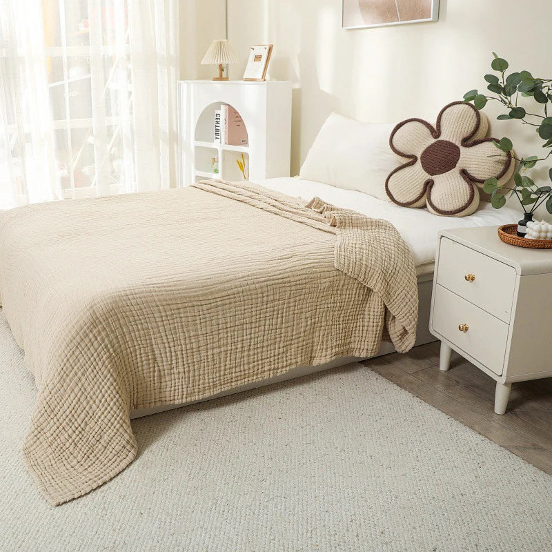 plaid coton mousseline léger boheme respirant canapé lit