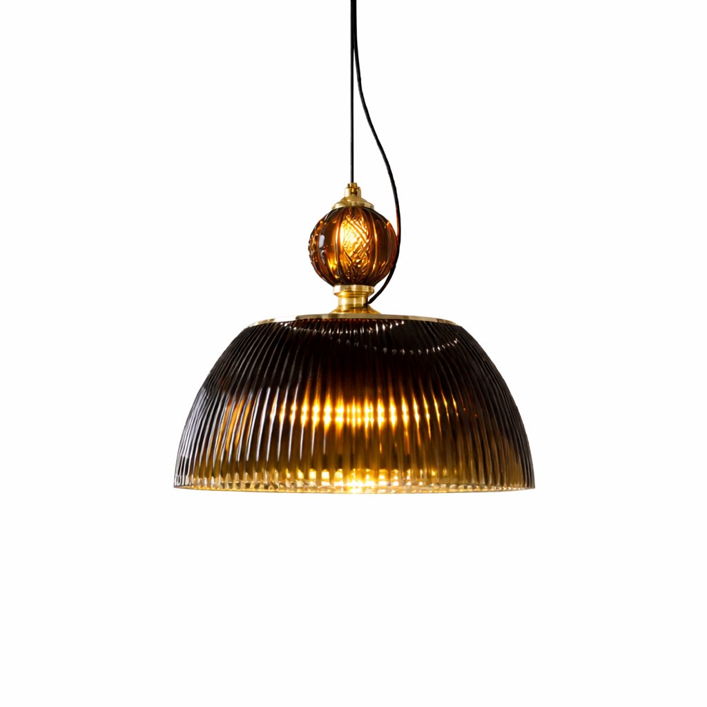 Suspension Cloche Verre Fumé