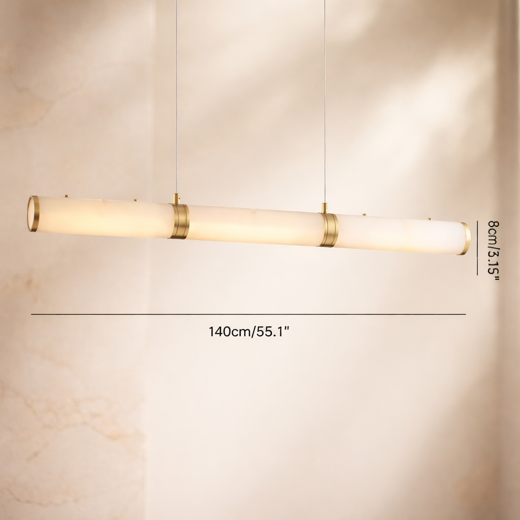Suspension Tube LED Doré