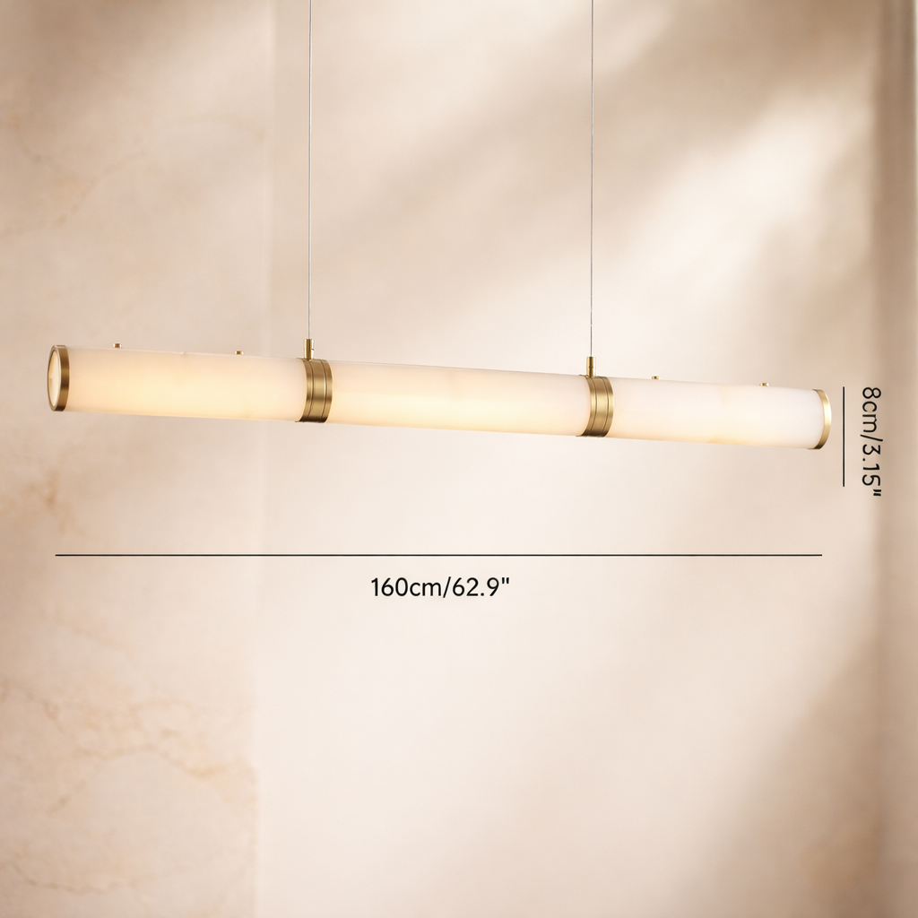 Suspension Tube LED Doré