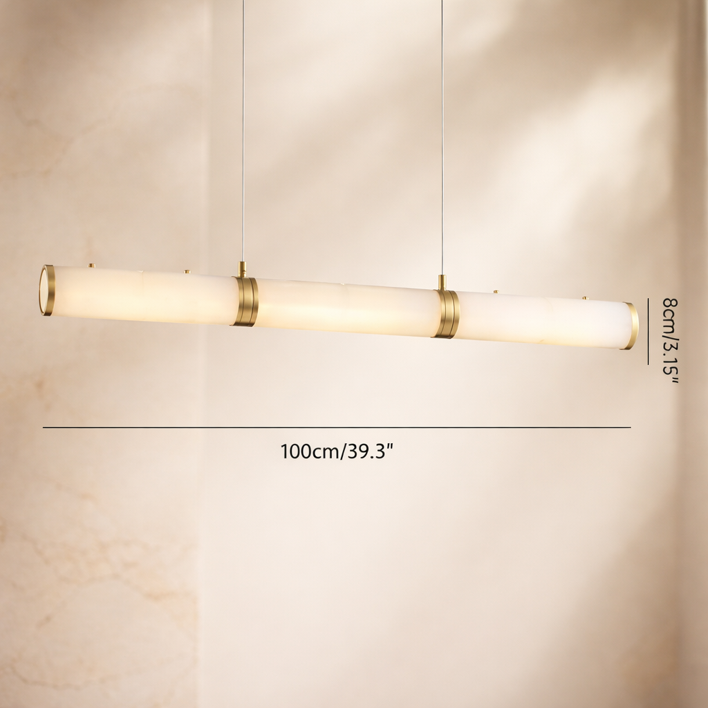 Suspension Tube LED Doré