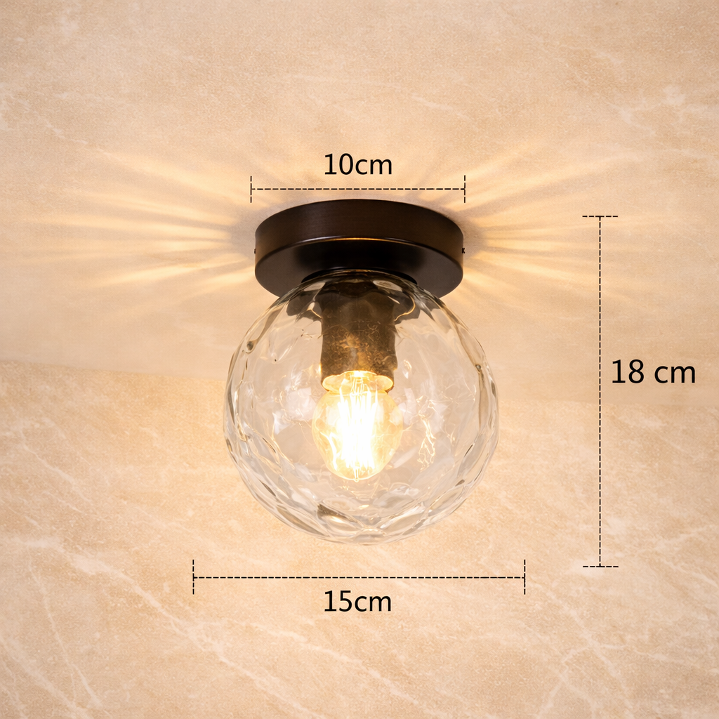 Plafonnier Rond Verre Opalin