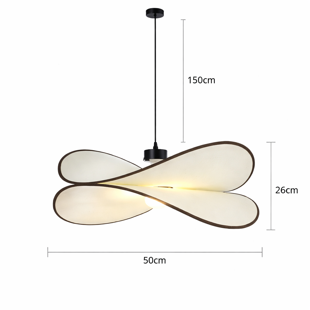 Suspension LED Ondulée Noire