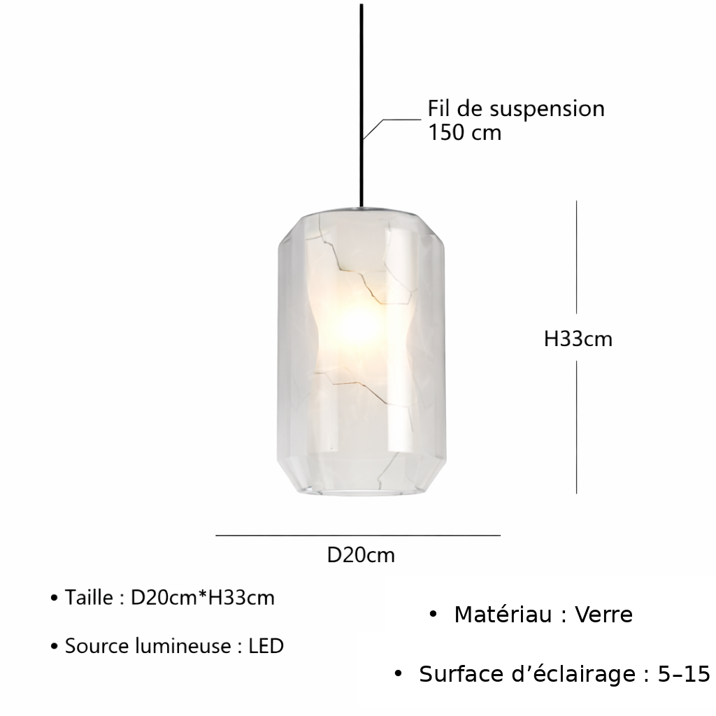 Suspension Prisme de Marbre