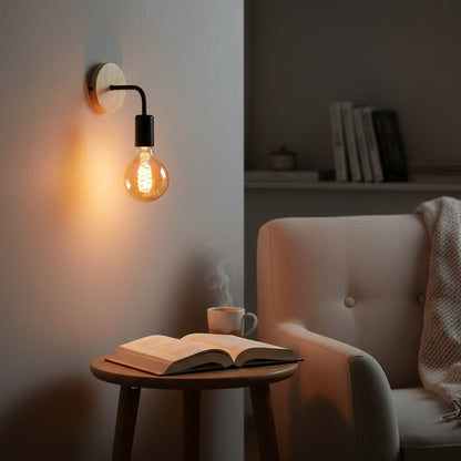 Double Applique Murale Scandinave en Bois