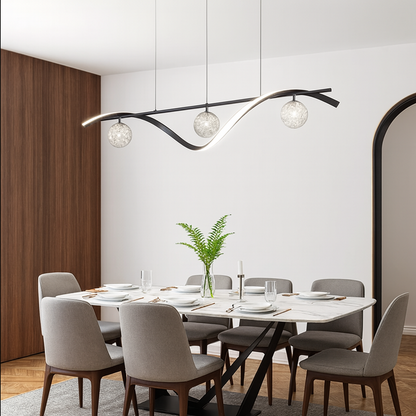 Suspension Boules de Verre LED Étoilées