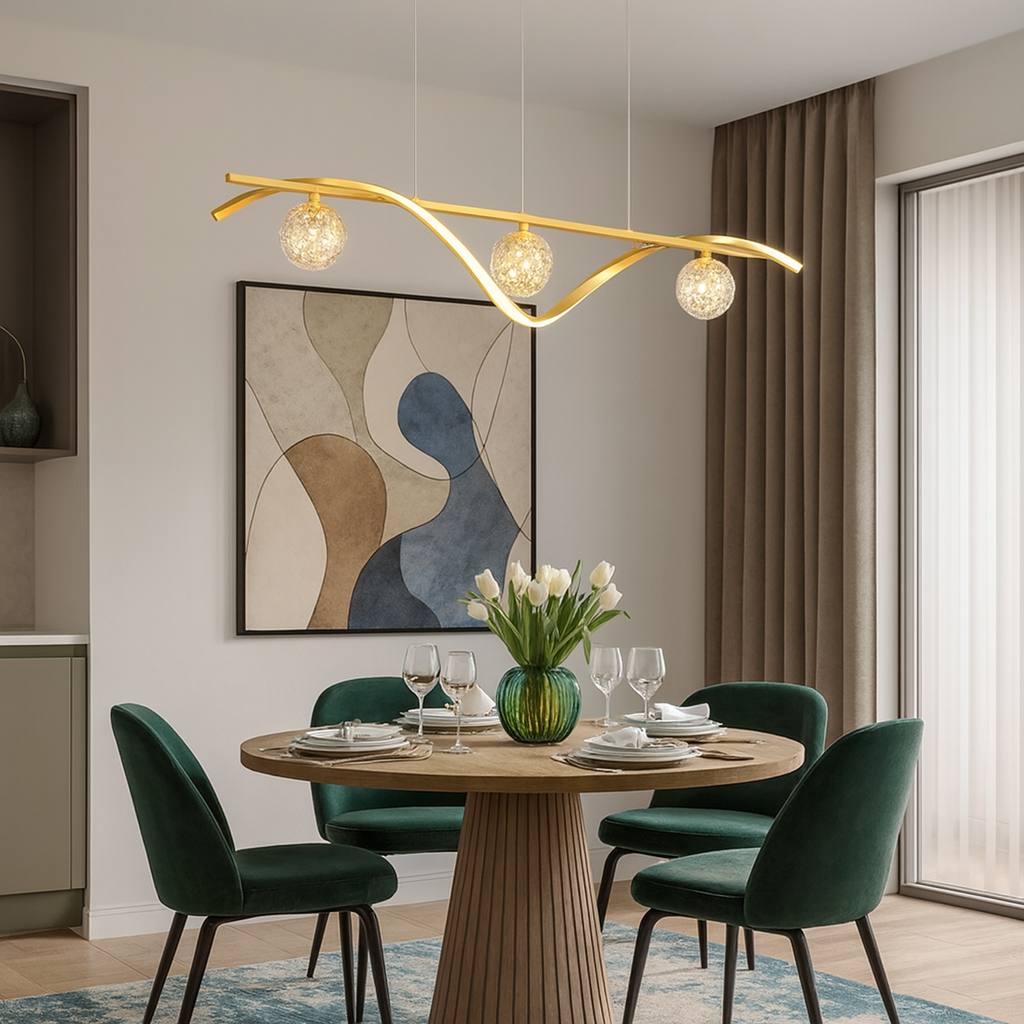 Suspension Boules de Verre LED Étoilées